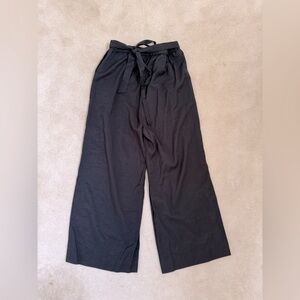 Black Flowy pants with tie in the front